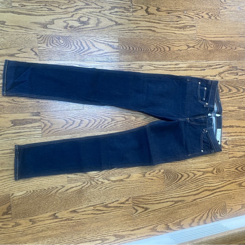 High Rise Skinny Dark Blue Rag & Bone Denim Jeans Like New 29.